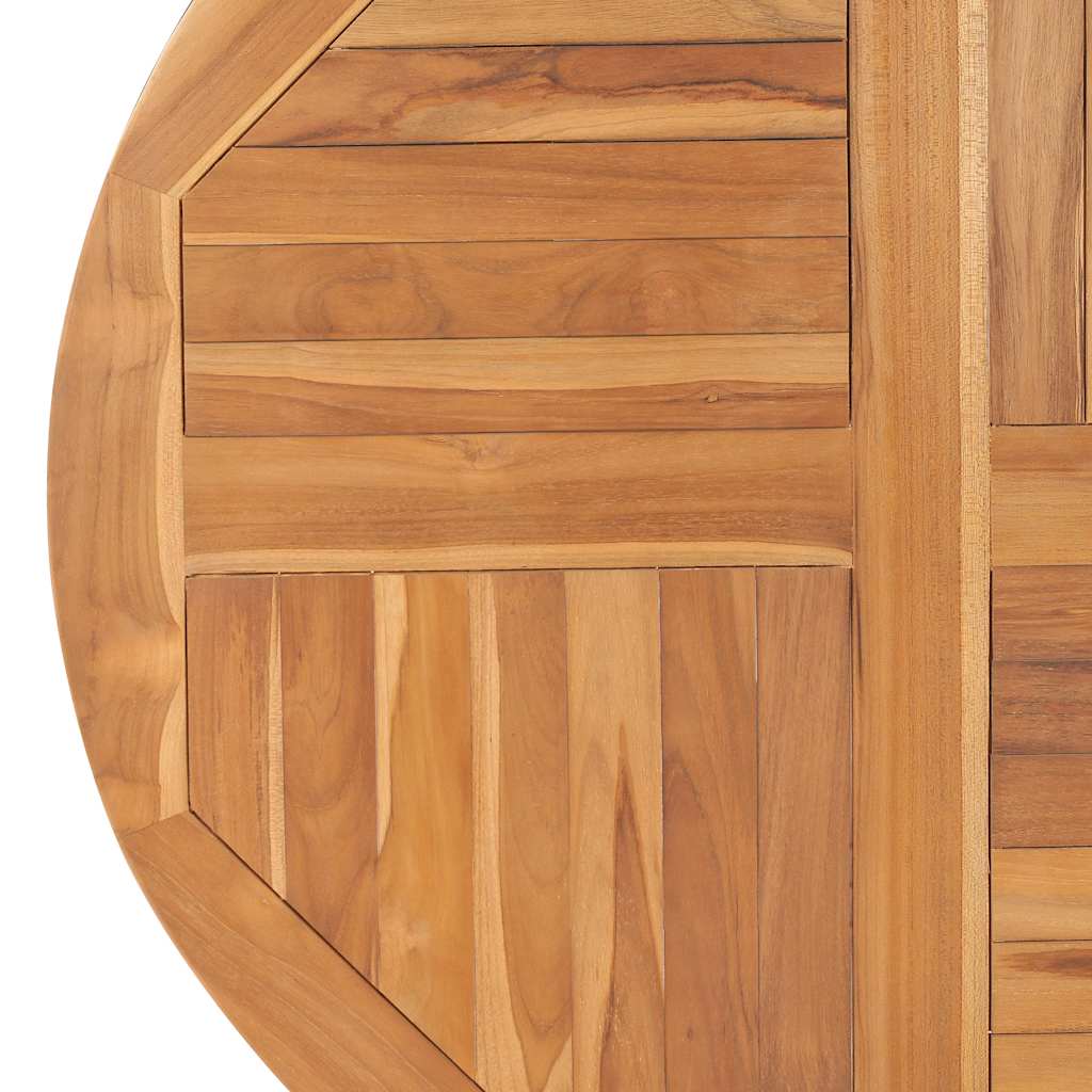 Piano Tavolo in Legno Massello di Teak Rotondo 2,5 cm 90 cm - homemem39