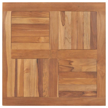 Piano del Tavolo Legno Massello di Teak Quadrato 80x80x2,5 cm | homemem39