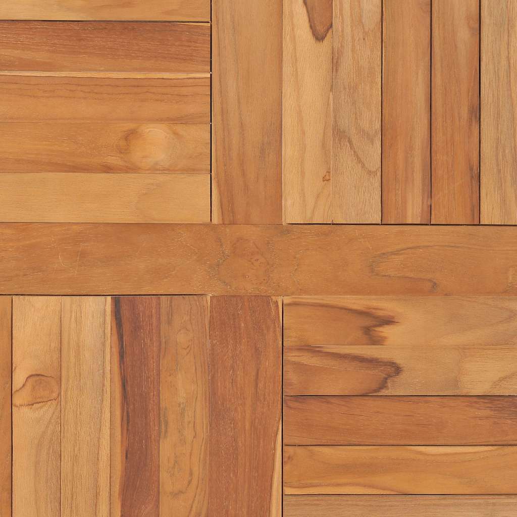 Piano del Tavolo Legno Massello di Teak Quadrato 80x80x2,5 cm | homemem39
