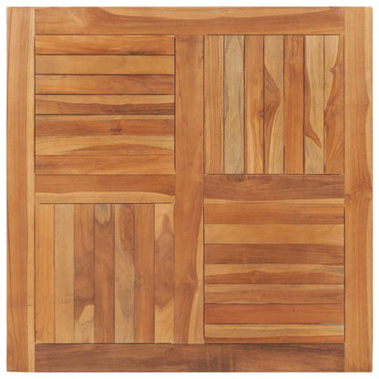 Piano del Tavolo Legno Massello di Teak Quadrato 90x90x2,5 cm | homemem39