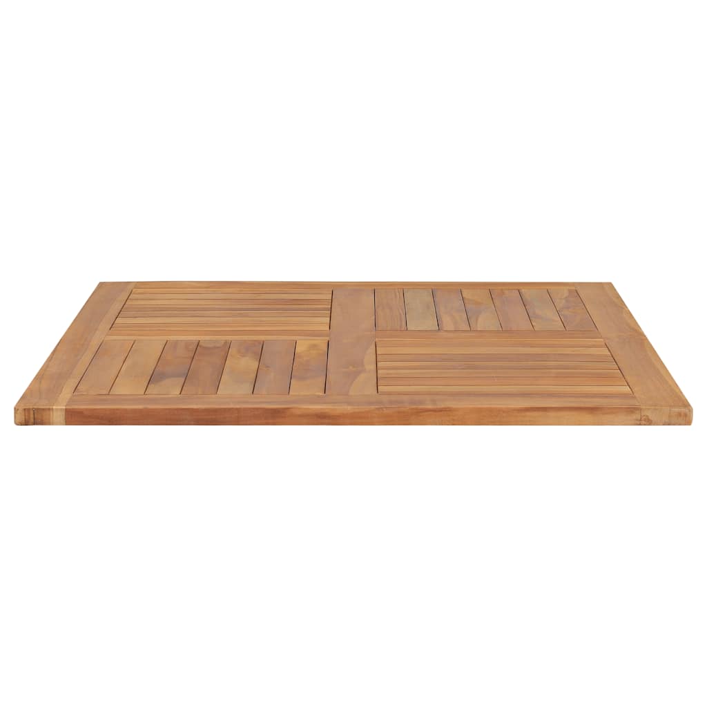 Piano del Tavolo Legno Massello di Teak Quadrato 90x90x2,5 cm | homemem39