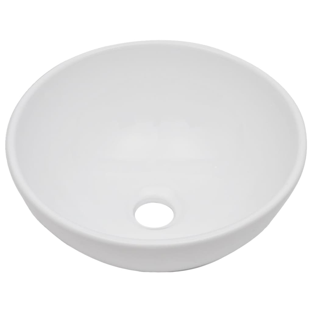Set Mobili da Bagno 2 pz Ceramica Bianco