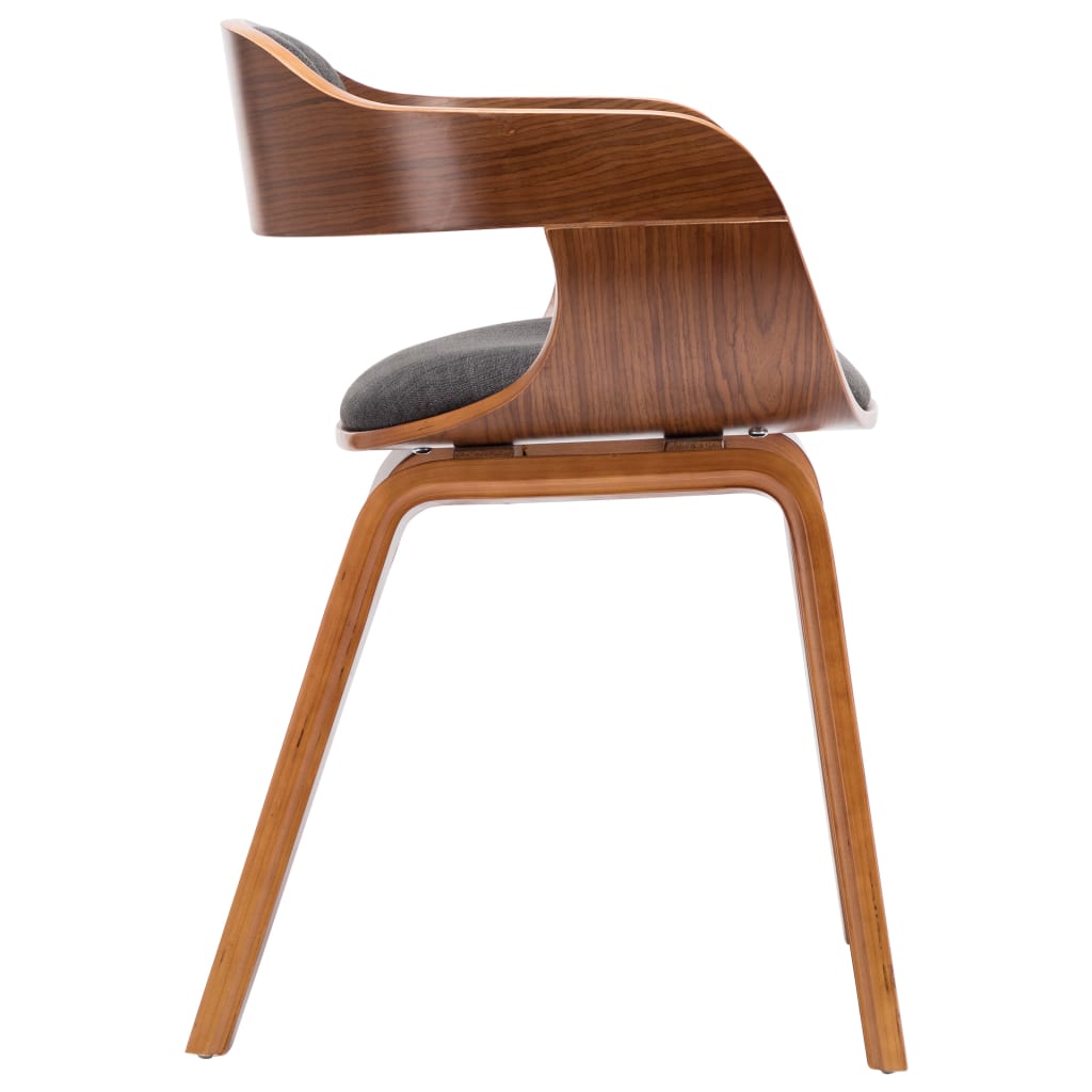 Sedie da Pranzo 2 pz Grigio Scuro in Tessuto e Legno Curvato | homemem39