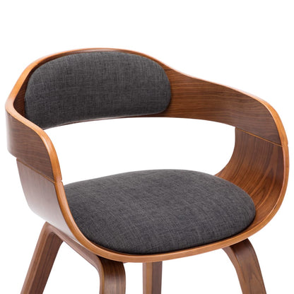 Sedie da Pranzo 2 pz Grigio Scuro in Tessuto e Legno Curvato | homemem39