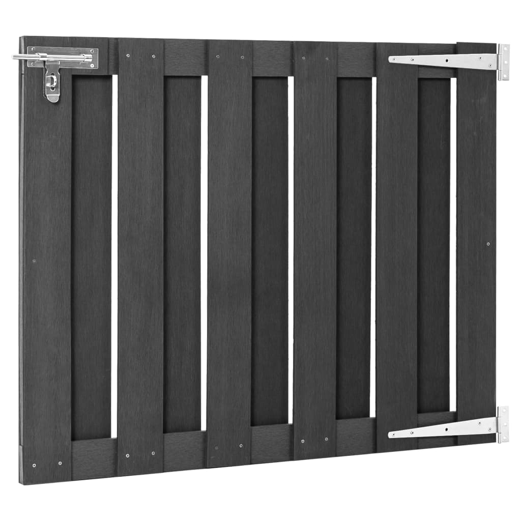 Cancello da Giardino in WPC 100x80 cm Grigio | homemem39