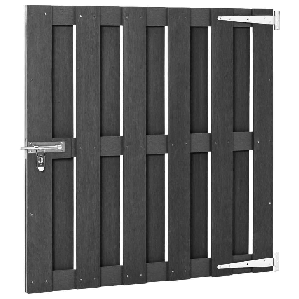 Cancello da Giardino in WPC 100x100 cm Grigio | homemem39