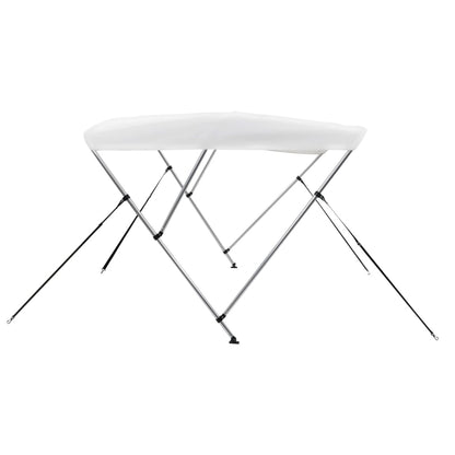 Bimini di Prua con Tendalino a 3 Archi Bianco 183x140x137 cm - homemem39