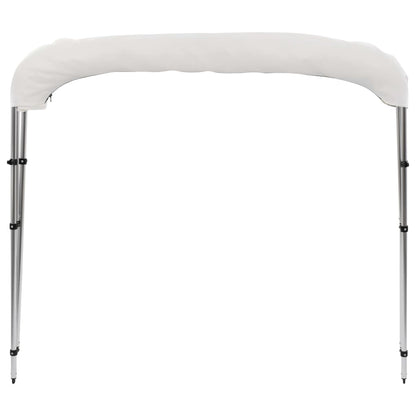 Bimini di Prua con Tendalino a 3 Archi Bianco 183x160x137 cm | homemem39