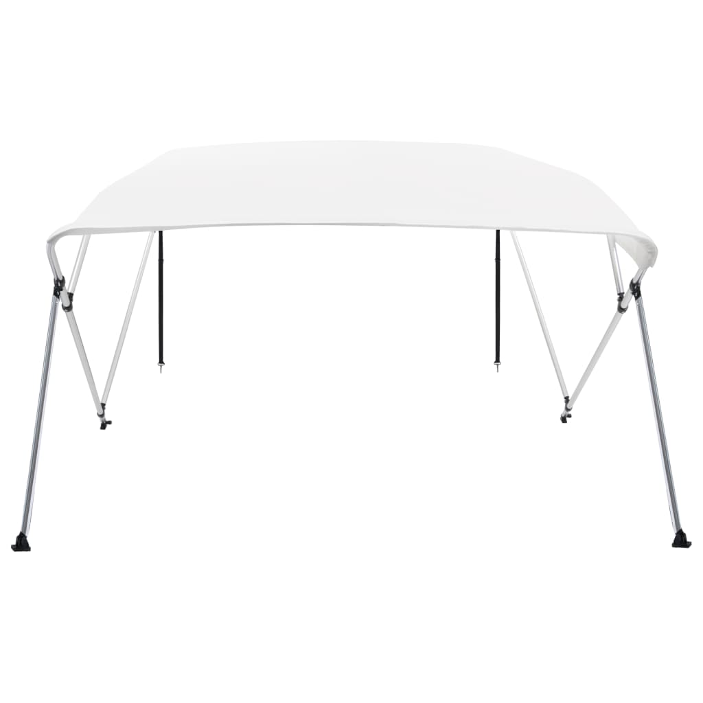 Bimini di Prua con Tendalino a 4 Archi Bianco 243x196x137 cm - homemem39