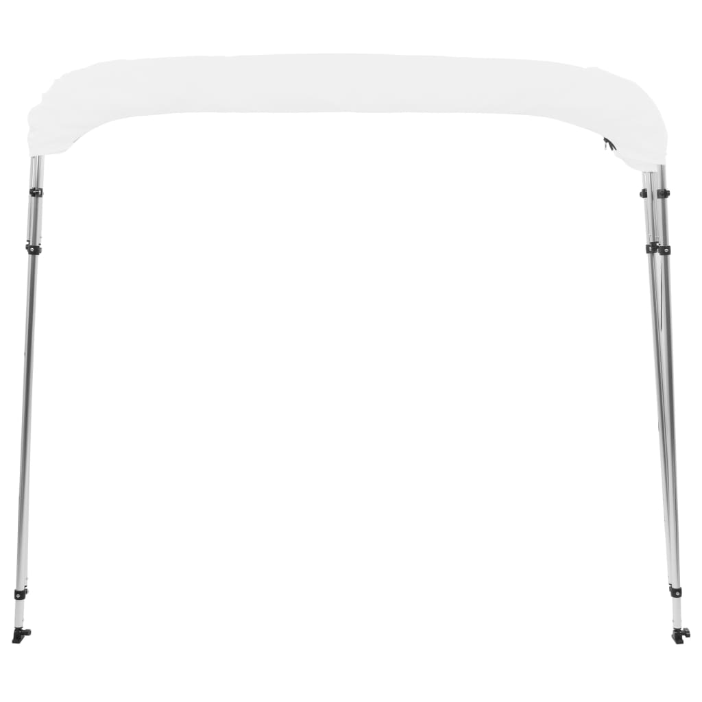 Bimini di Prua con Tendalino a 4 Archi Bianco 243x210x137 cm - homemem39