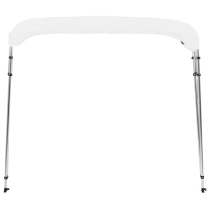 Bimini di Prua con Tendalino a 4 Archi Bianco 243x210x137 cm - homemem39