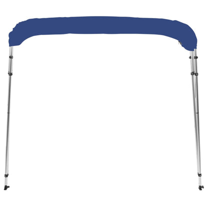 Bimini di Prua con Tendalino a 4 Archi Blu 243x196x137 cm - homemem39
