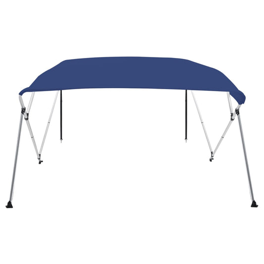 Bimini di Prua con Tendalino a 4 Archi Blu 243x210x137 cm - homemem39
