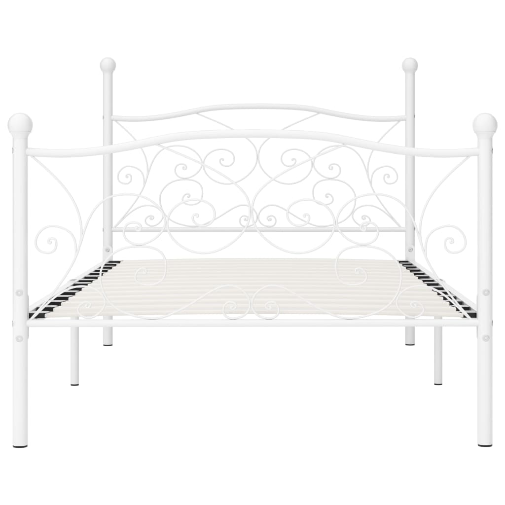 Giroletto Base con Doghe Bianco in Metallo 90x200 cm | homemem39