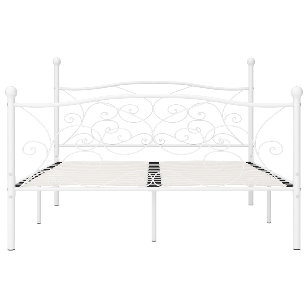 Giroletto Base con Doghe Bianco in Metallo 120x200 cm | homemem39