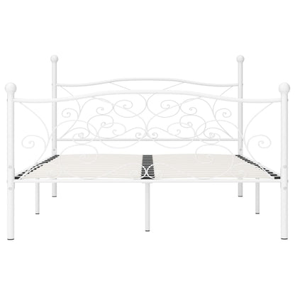 Giroletto Base con Doghe Bianco in Metallo 120x200 cm | homemem39