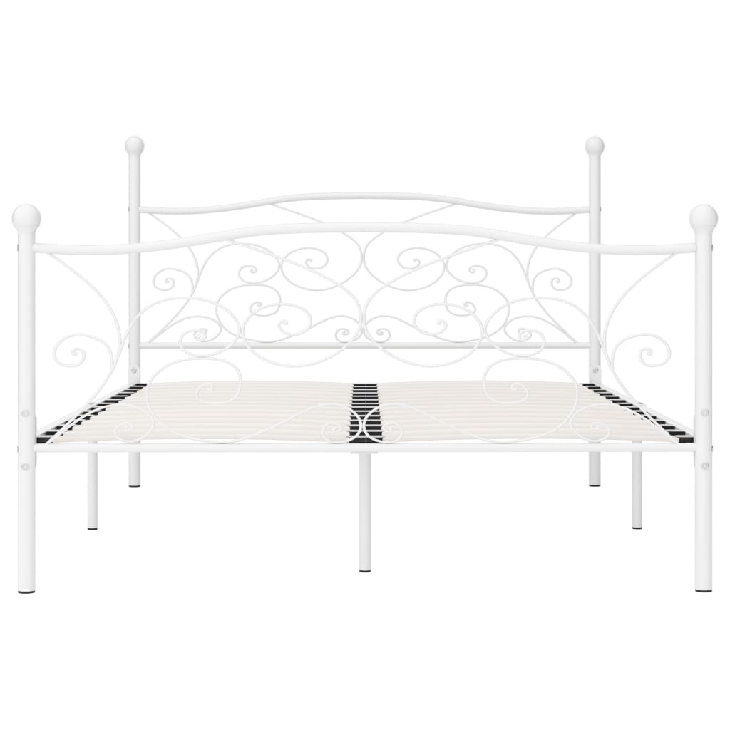 Giroletto con Doghe Bianco in Metallo 160x200 cm | homemem39