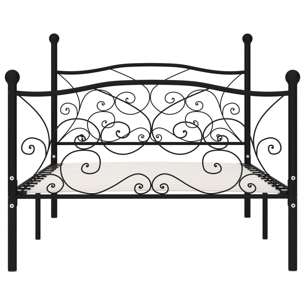 Giroletto con Doghe Nero in Metallo 90x200 cm | homemem39