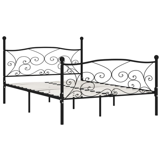 Giroletto con Doghe Nero in Metallo 120x200 cm | homemem39
