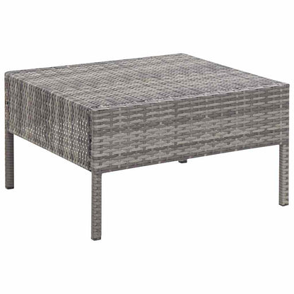 Set Divani da Giardino 6 pz con Cuscini in Polyrattan Grigio