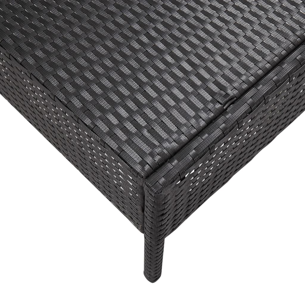 Set Divani da Giardino 5 pz con Cuscini in Polyrattan Nero | homemem39