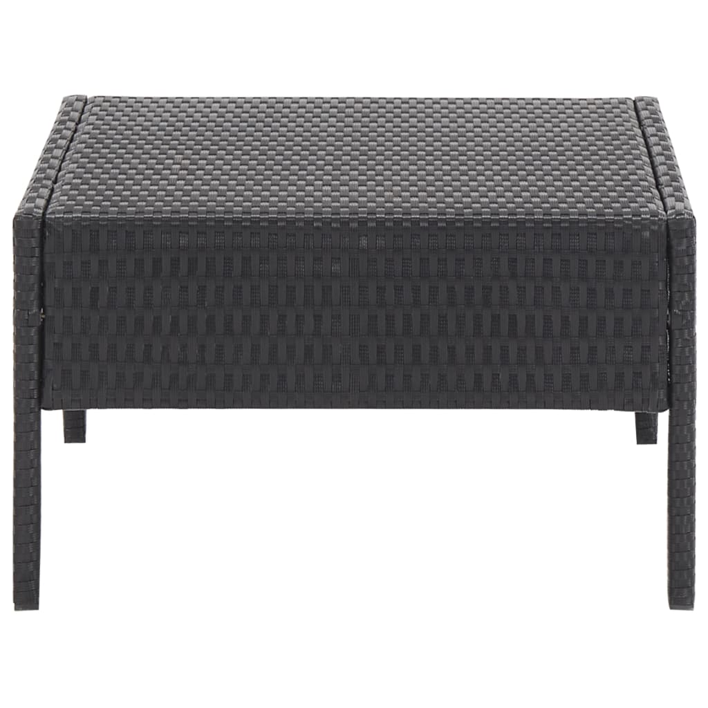 Set Divani da Giardino 5 pz con Cuscini in Polyrattan Nero | homemem39