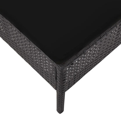 Set Divani da Giardino 5 pz con Cuscini in Polyrattan Nero | homemem39