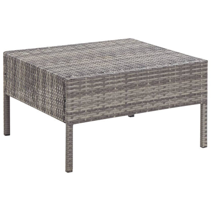 Set Divani da Giardino 5 pz con Cuscini in Polyrattan Grigio | homemem39
