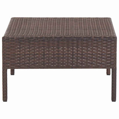 Set Divani da Giardino 8 pz con Cuscini in Polyrattan Marrone