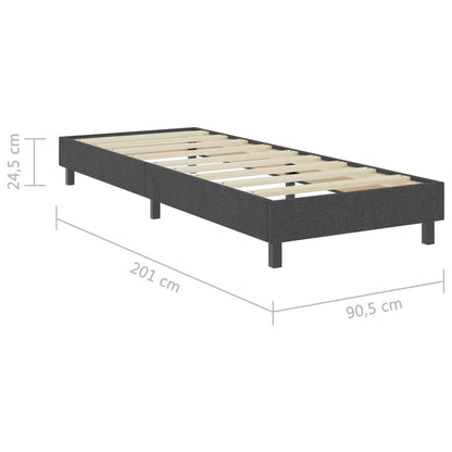 Letto a Molle Grigio in Tessuto 90x200 cm | homemem39