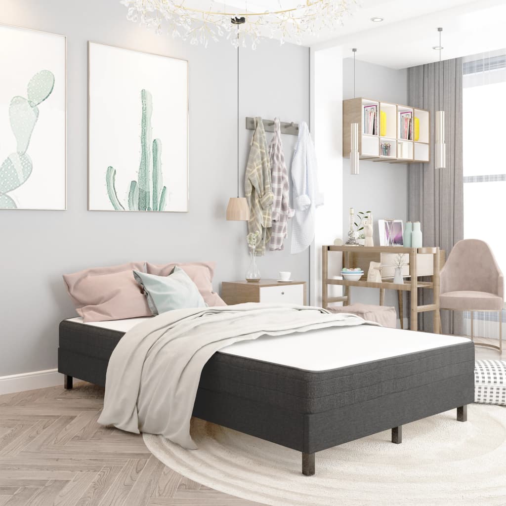 Letto a Molle Grigio in Tessuto 120x200 cm | homemem39