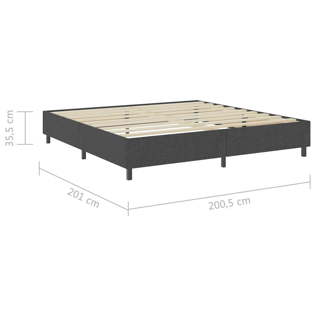 Letto a Molle Grigio in Tessuto 200x200 cm | homemem39