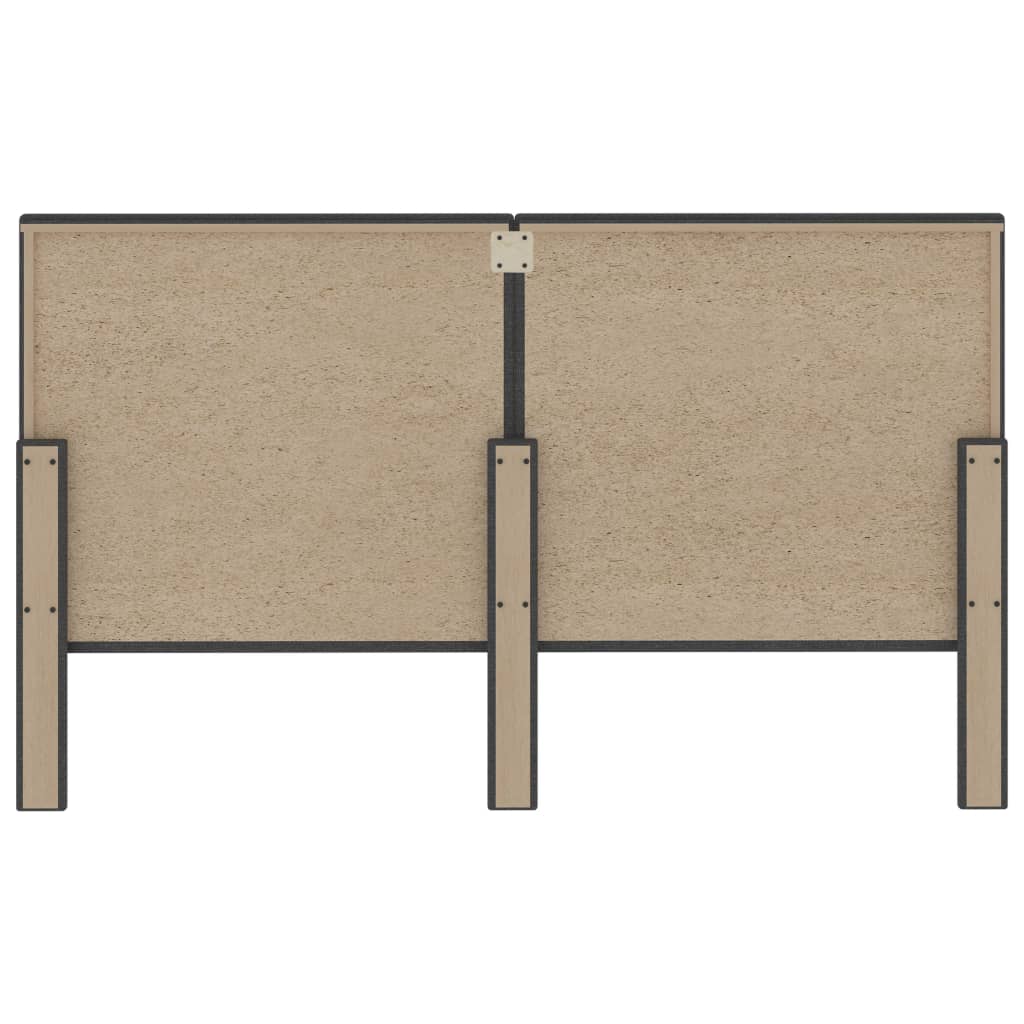 Testiera Letto Trapuntata Grigio Scuro in Tessuto 160x200 cm - homemem39