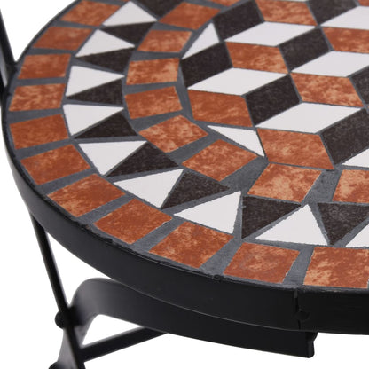 Set Bistrò 3 pz con Mosaico in Ceramica Terracotta | homemem39