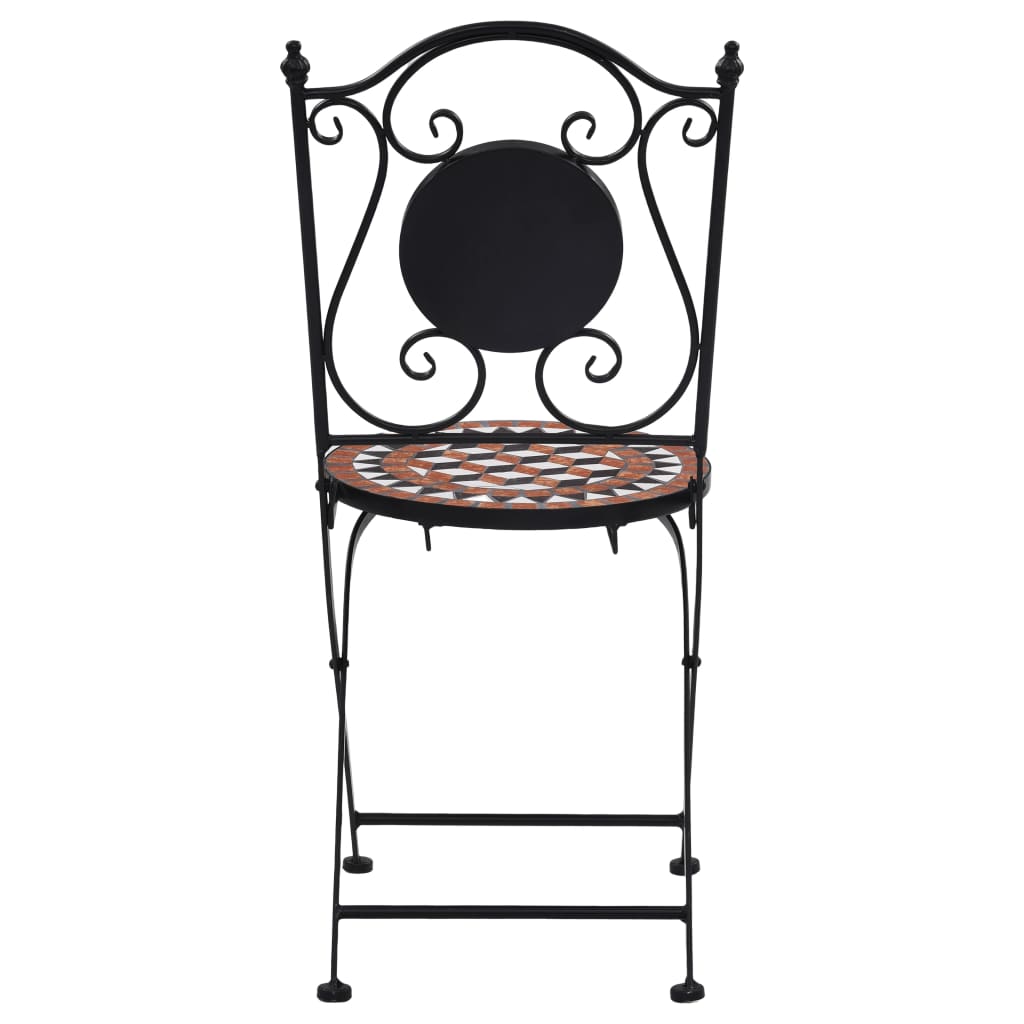 Set Bistrò 3 pz con Mosaico in Ceramica Terracotta | homemem39
