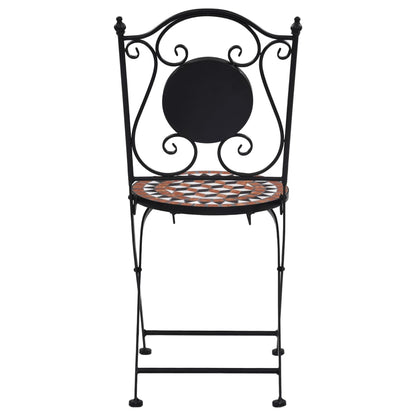 Set Bistrò 3 pz con Mosaico in Ceramica Terracotta | homemem39