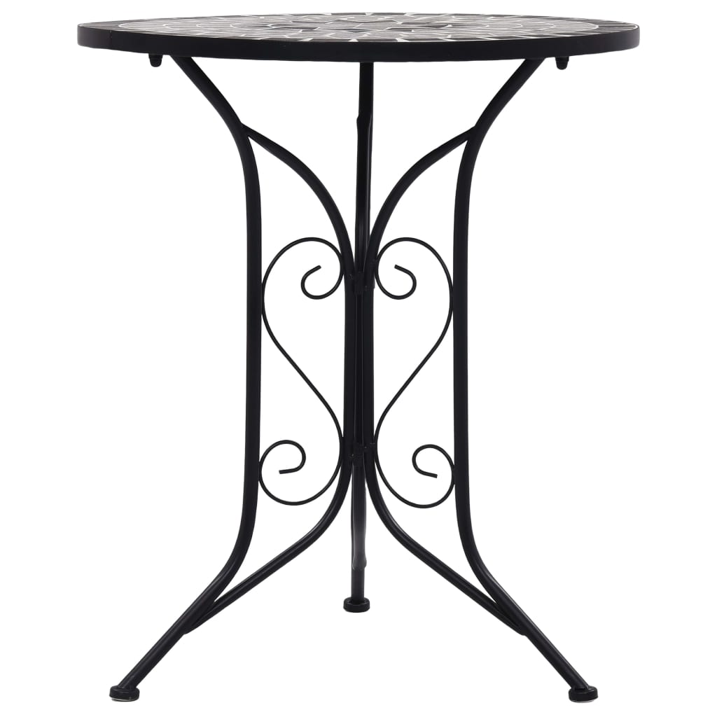 Set Bistrò 3 pz con Mosaico in Ceramica Grigio - homemem39