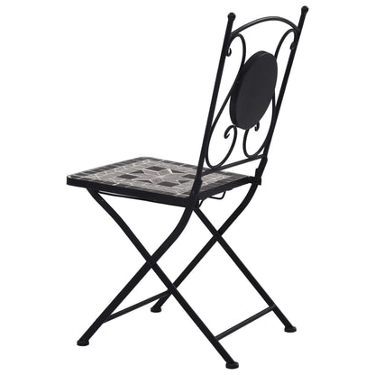 Set Bistrò 3 pz con Mosaico in Ceramica Grigio | homemem39