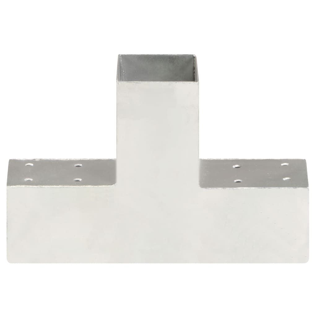 Connettori per Pali a Forma di T 4 pz Metallo Zincato 71x71 mm | homemem39
