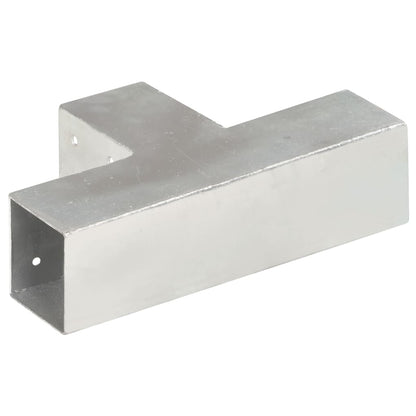 Connettori per Pali a Forma di T 4 pz Metallo Zincato 71x71 mm | homemem39