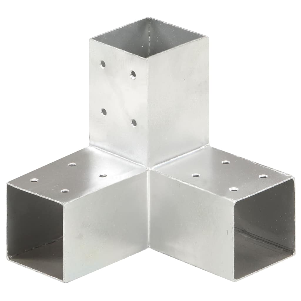 Connettori per Pali a Forma di Y 4 pz Metallo Zincato 71x71 mm | homemem39