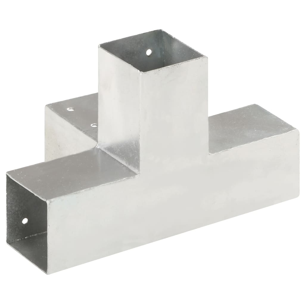 Connettori per Pali a Forma di X 4 pz in Metallo Zincato 71x71 mm | homemem39