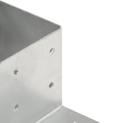Connettori per Pali a Forma di L 4 pz Metallo Zincato 81x81 mm | homemem39