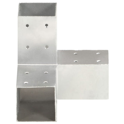 Connettori per Pali a Forma di Y 4 pz Metallo Zincato 81x81 mm | homemem39