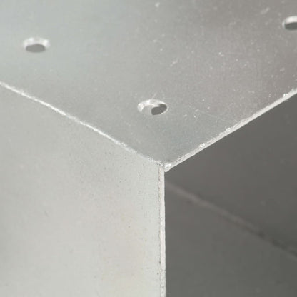 Connettori per Pali a Forma di Y 4 pz Metallo Zincato 81x81 mm | homemem39