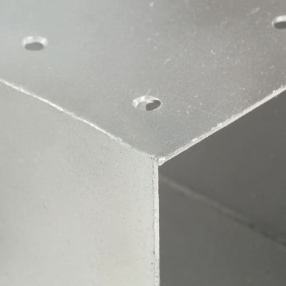 Connettori per Pali a Forma di X 4 pz Metallo Zincato 81x81 mm | homemem39