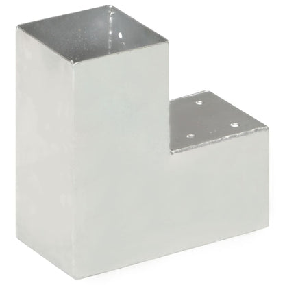 Connettore per Pali a Forma di L in Metallo Zincato 91x91 mm