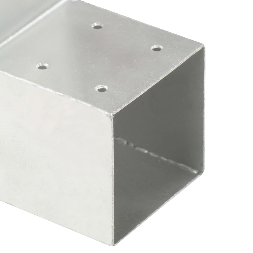 Connettori per Pali a Forma di L 4 pz Metallo Zincato 91x91 mm | homemem39