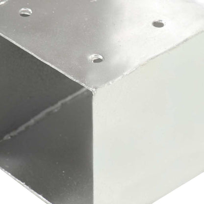 Connettori Pali a Forma di T 4 pz in Metallo Zincato 101x101 mm | homemem39