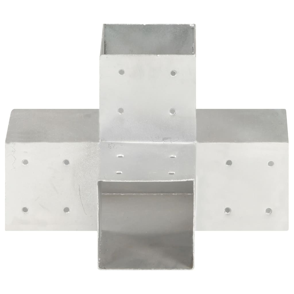 Connettori Pali a Forma di X 4 pz in Metallo Zincato 101x101 mm | homemem39